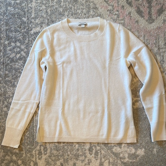 J. Crew Cream Cashmere Crewneck Sweater - Picture 2 of 4